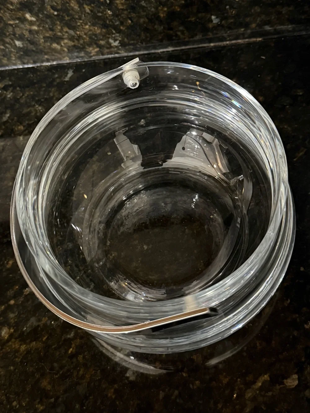 Vintage Boda Sweden Glass Ice Bucket Silver Handle | MCM Vintage Barware